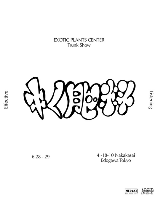 VOLWO氏がMERAKI実店舗でトランクショーを開催、雨林植物中心の展示と特別見本株を6月公開