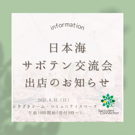 日本海サボテン交流会出店が令和7年8月31日開催、かきざきドームで新潟・富山サボテンクラブが交換会と品評会を実施