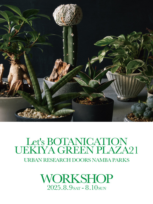 URBAN RESEARCH DOORS なんばパークス店がLet's Botanication UEKIYA GREEN PLAZA21植物ワークショップを開催、京都の専門家による実践指導で植物育成技術が向上