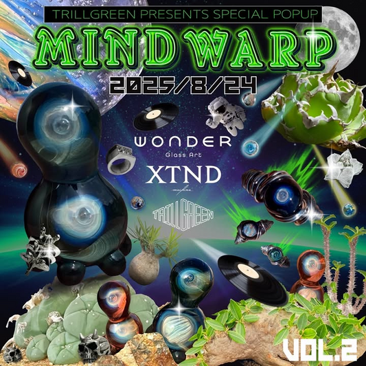 TRILLGREENがPRESENTS MINDWARP vol.2を8月24日山形長井市開催、ガラスアート・シルバーアクセサリー・植物販売とDJ5名による特別POPUP実施