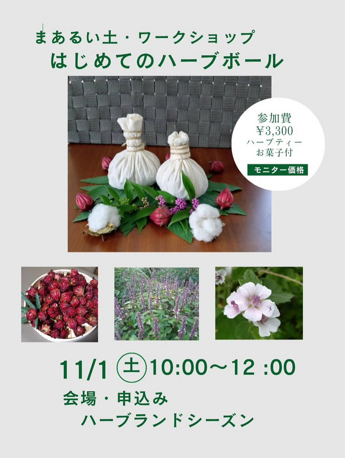 ハーブランドシーズンがはじめてのハーブボール講座を開催、まあるい土が制作と体験を指導し新潟のセルフケア需要に応える