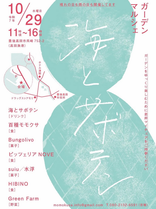海とサボテンがガーデンマルシェを開催、令和7年10月29日に高田漁港で多肉植物と地元出店が集う