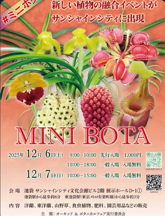 MINI BOTA 2025が池袋サンシャインシティで開催、先行入場と無料一般入場で希少熱帯植物の購入機会が拡大