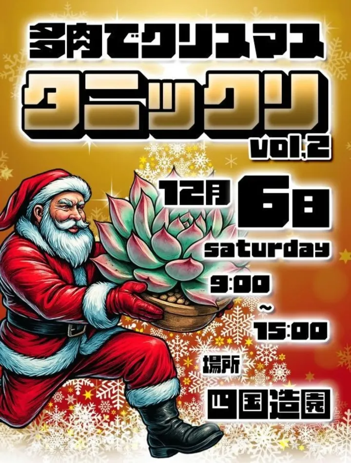 まりえ☆タニクが多肉でクリスマスタニックリVol22025を開催、四国造園