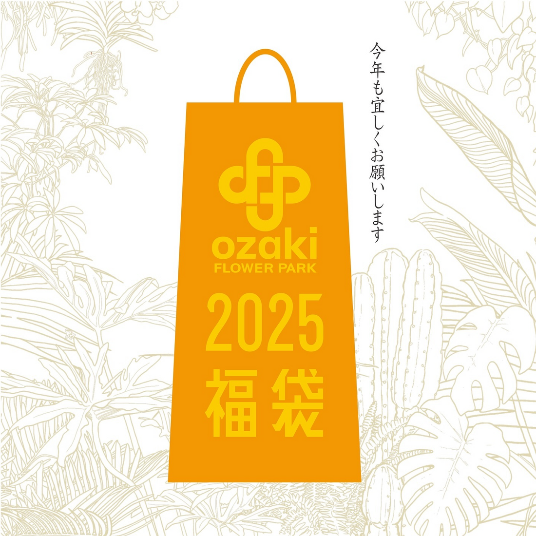 オザキフラワーパークが2024年新春福袋の販売を開始、植物系15種と文房具系8種の豊富なラインナップを展開