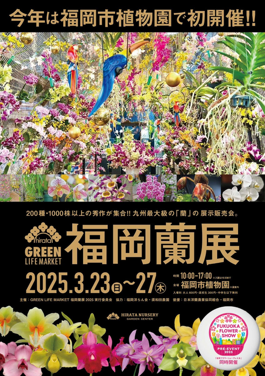 GREEN LIFE MARKET実行委員会が福岡蘭展2025を開催、九州最大級の蘭200種1000株以上が福岡市動植物園に集結