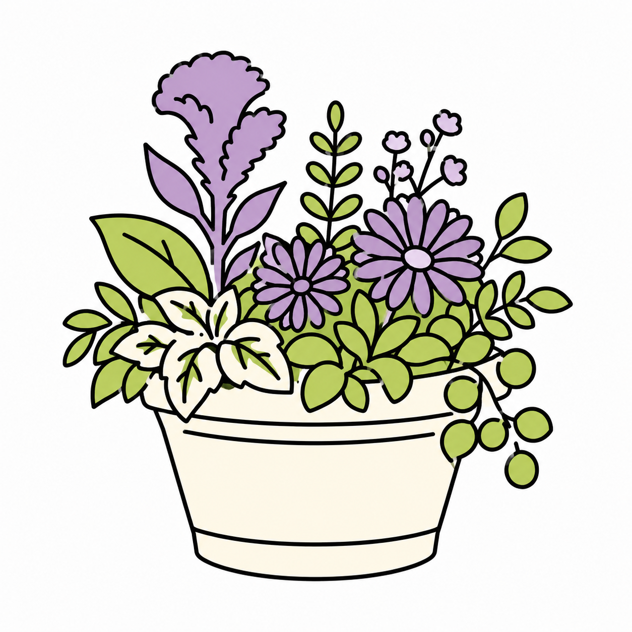 秋の寄せ植えを自然にまとめる器選びと色合わせ