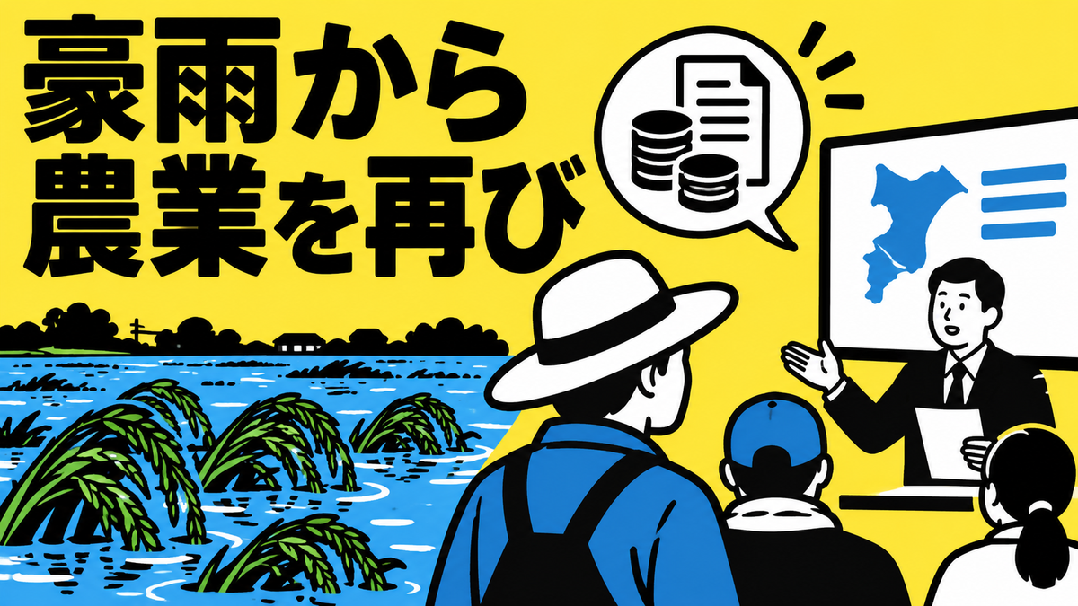 千葉豪雨の農業支援、資金貸し付けと説明会の動き