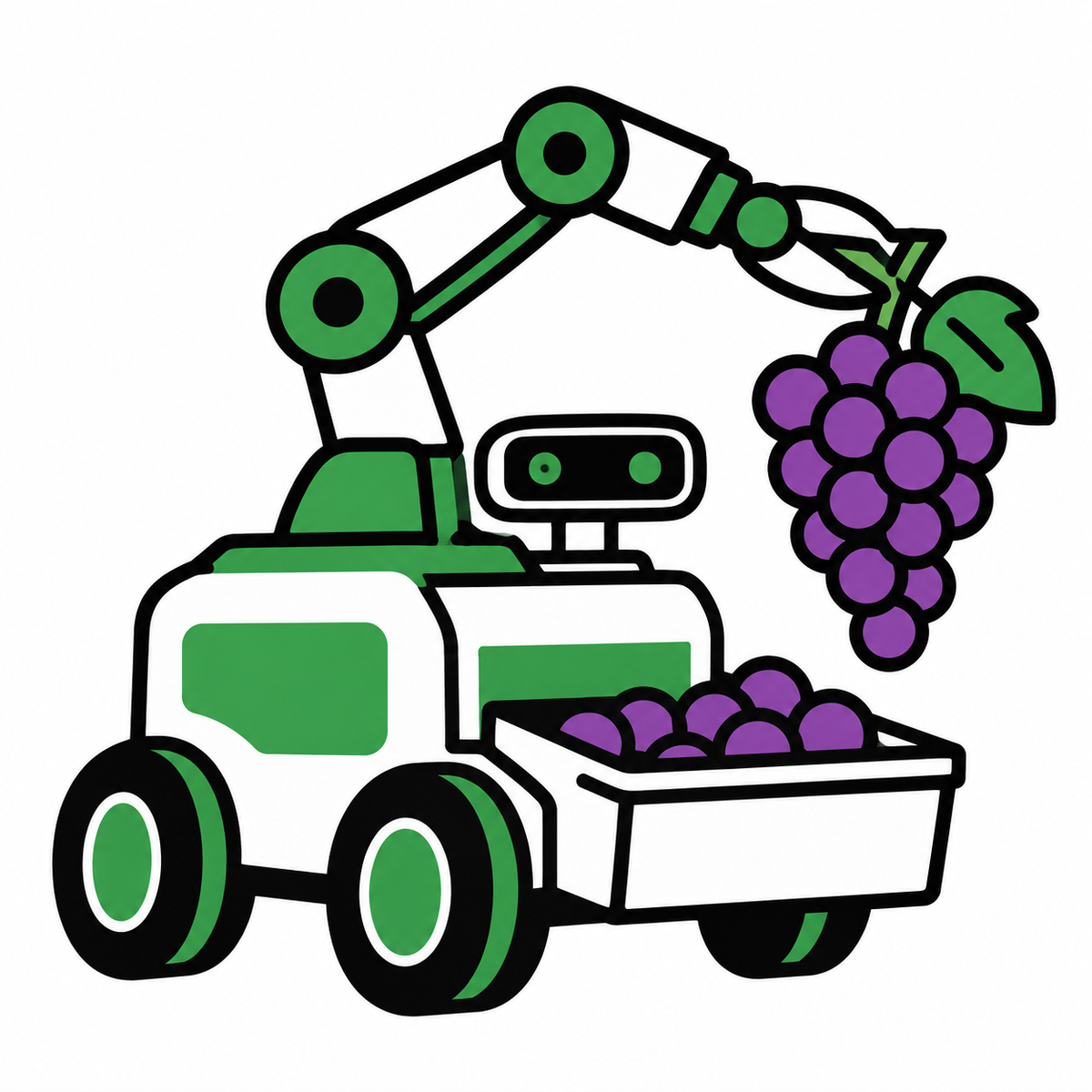 ブドウの糖度測定から収穫まで自動化、山梨で農業ロボットを実演