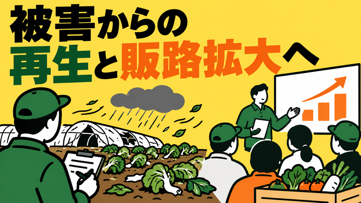 つくば市の農業関連情報、気象災害の被害報告と販路拡大セミナー