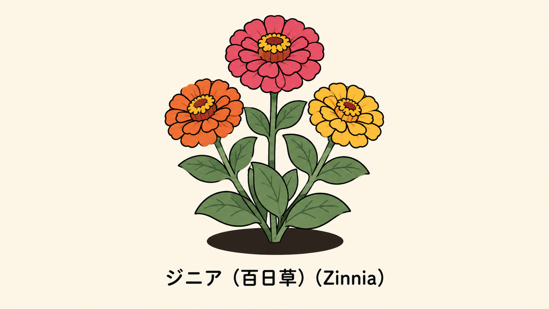 【ジニア】の花言葉は「不在の友を想う」｜友情の記録と背景