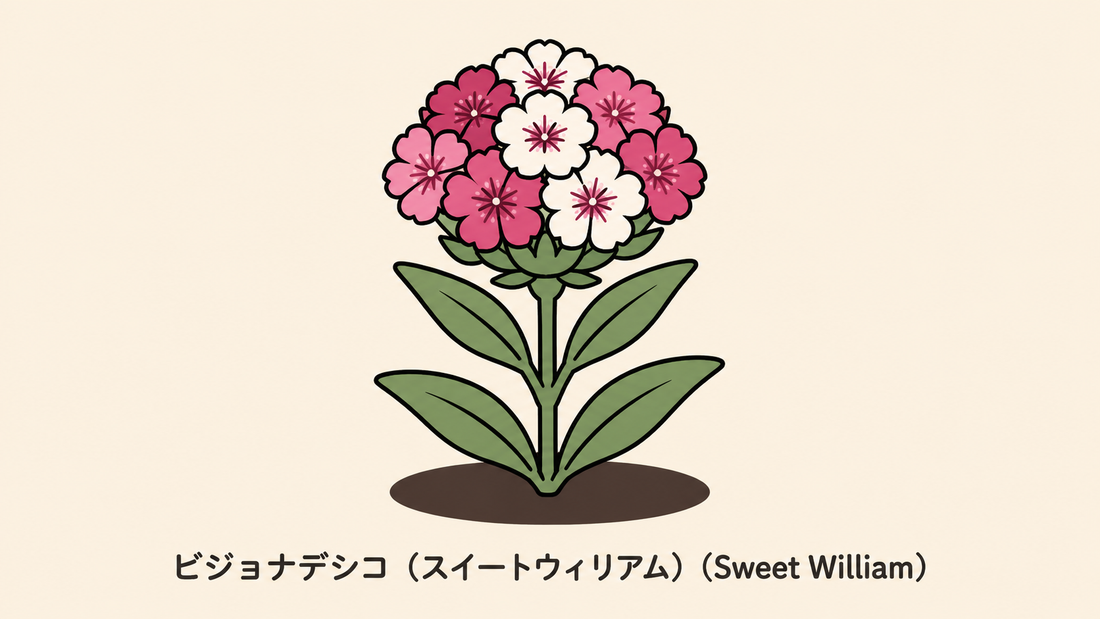 【ビジョナデシコ】の花言葉は「勇敢・騎士道」｜意味の由来