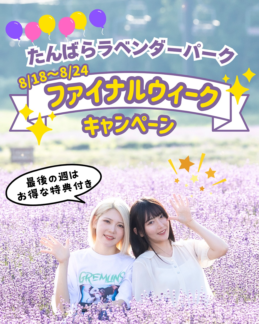 たんばらラベンダーパークがファイナルウィークキャンペーン2025を8月18日から24日開催、コキアガーデン入園割引券とロッキーマウンテンフードサンプルプレゼント