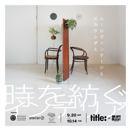 時を紡ぐインテリアが企画展を開催、ユーロヴィンテージとビカクシダの提案が虎ノ門で注目を集める
