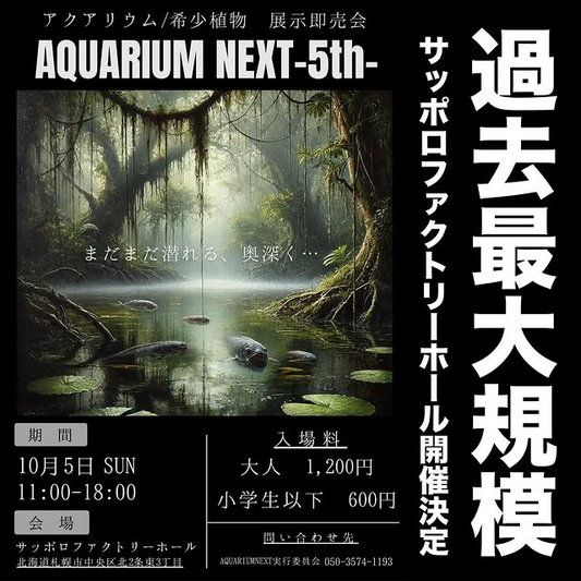 AQUARIUM NEXT -5th-が札幌で展示即売会を開催、観賞魚と希少植物の一日イベントが愛好家の関心を集める