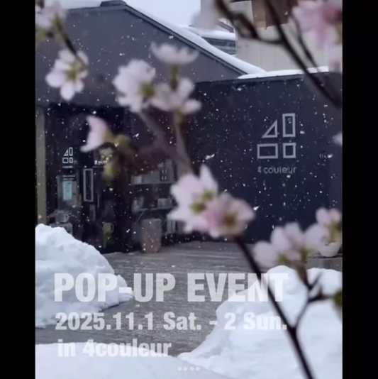 necomossがPOP-UPイベントを開催、4couleurで11月1日と2日に販売と仕立て直し受付を実施し東北の愛好家の関心を喚起