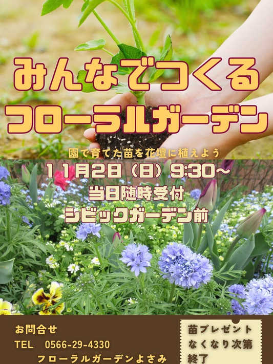 フローラルガーデンよさみが参加型植栽体験を実施、みんなで作るフローラルガーデン2025が来場者に苗を進呈