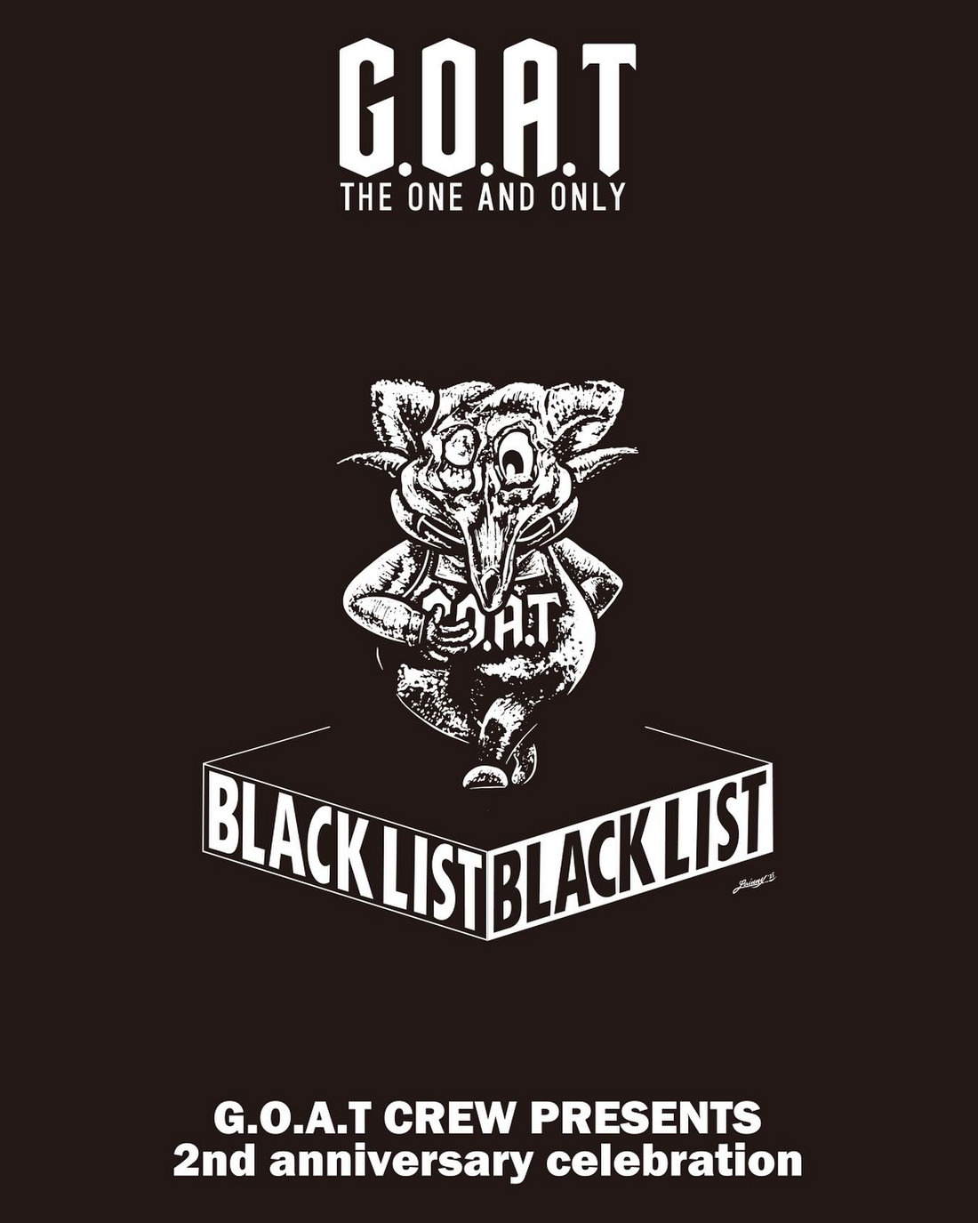 GOATが2周年記念イベントを開催、大阪三暉ビルでG.O.A.T CREWとゲストが集結し限定アイテムを展開