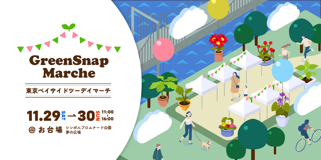 GreenSnapMarcheお台場2025が東京ベイサイドツーデイマーチと連携し植物と散策を楽しむ場になる