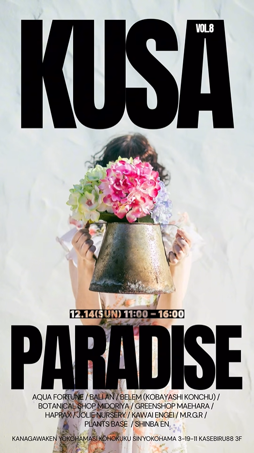 KUSA PARADISE VOL.8 2025が加瀬ビル88で開催、多彩な出展者による観葉植物マーケットが新横浜で植物愛好家の関心を集める