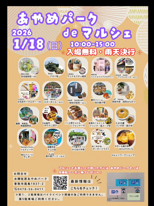 水郷佐原あやめパークがあやめパークdeマルシェを初開催、地域交流とアガベチタノタ出店