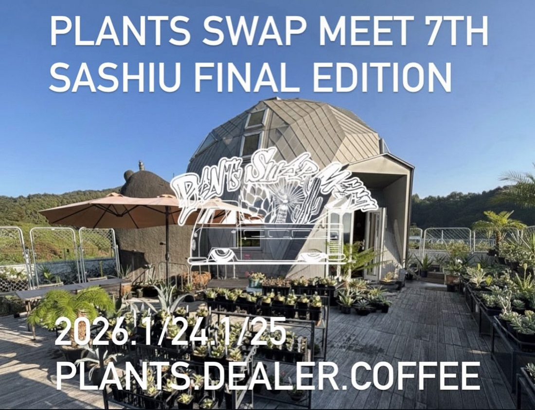 PLANTS DEALER COFFEEがPLANTS SWAP MEET 7thを開催、Agaveとcaudex出店者情報を整理