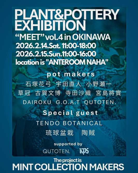 mint_collection_makersがMeet vol.04 in OKINAWAを開催、陶芸作品と植込み植物の展示販売が沖縄で実施
