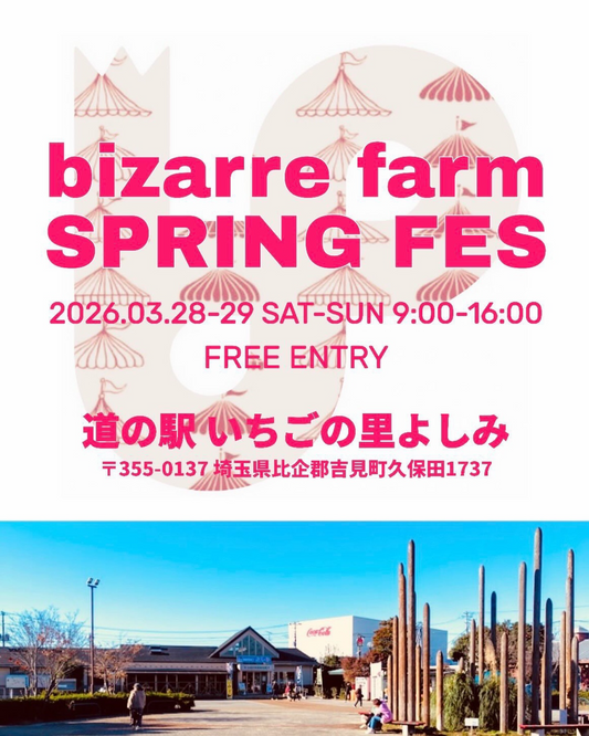 bizarre farmがSPRING FESを開催、道の駅いちごの里よしみで植物と雑貨とアンティークが集結