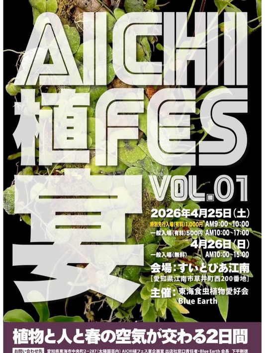 東海食虫植物愛好会とBlue EarthがAichi植フェス宴2026 Vol.01を開催、食虫植物や洋蘭など多彩な植物が集結