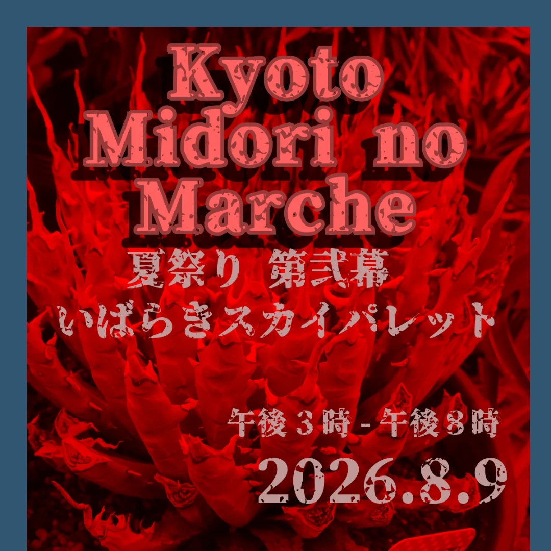 京都みどりのマルシェ夏祭りvol.2が開催、16ブースの多肉植物とビザールプランツがJR茨木駅前に集結