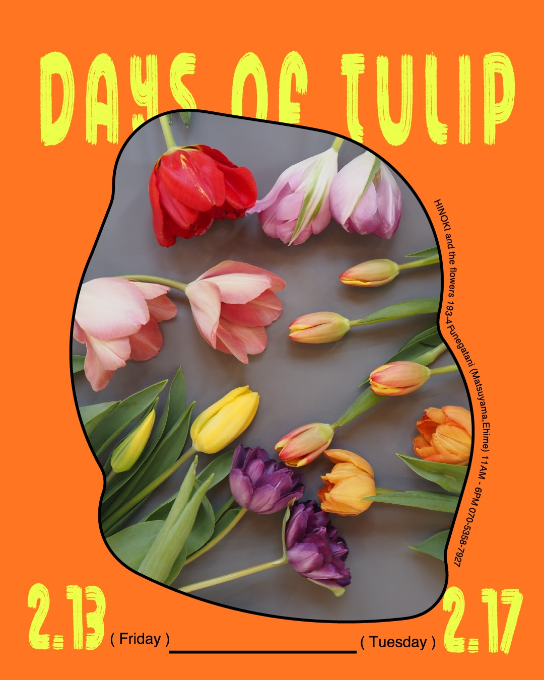 HINOKI and the flowersがDAYS OF TULIPを2月に開催、第二弾チューリップフェアで特典配布