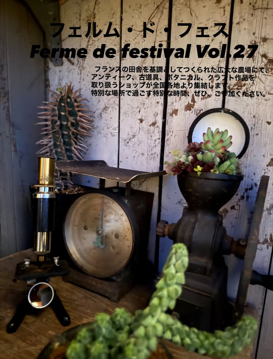 フェルム・ド・フェスFerme de festival Vol.27がイバライドで開催、アンティークとボタニカルの全国ショップが集結