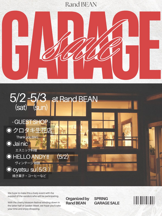 RandBEANがGARAGE SALE2026を開催、弘前で古家具とゲストショップの販売が連休後半に集まる