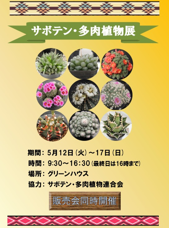 日比谷花壇大船フラワーセンターがサボテン多肉植物展2026を開催、約190点の展示と販売会を実施 - リーフラ編集部