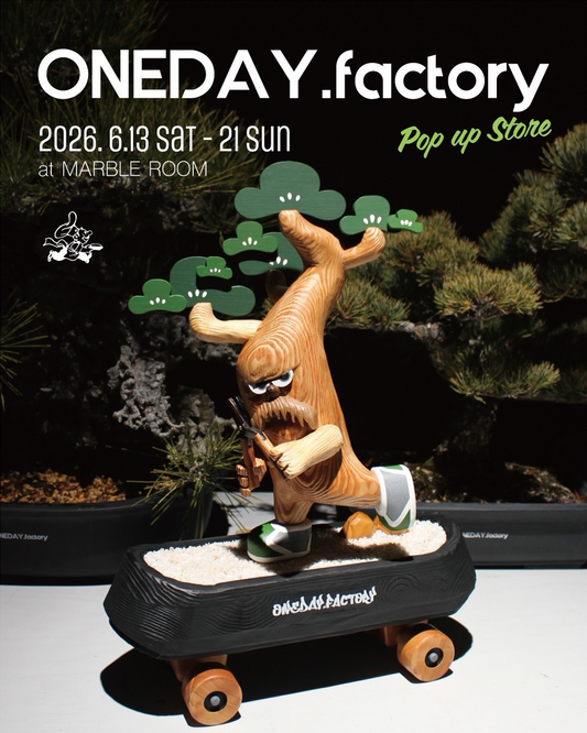 ONEDAY.factoryが岡山でPop up Storeを開催、植物の視点とSTREETARTを融合した木製作品を展示