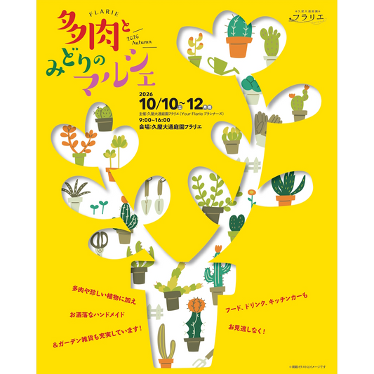 FLARIE多肉とみどりのマルシェ2026Autumnが名古屋で開催、多肉植物とガーデン雑貨が集結
