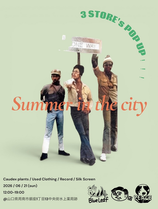 3STORE'SPOPUPSummerinthecity2026が中央街水上薬局跡で開催、Caudexplantsと古着やレコードを展開