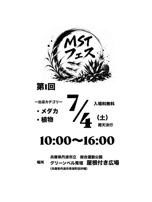 第1回MSTフェス2026が丹波市で開催、改良メダカと観葉植物の趣味文化イベントに愛好家が集結