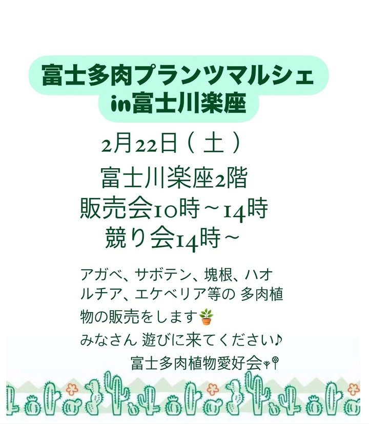 富士多肉植物愛好会が富士多肉プランツマルシェを開催、15店舗が集結し多彩な多肉植物を展示販売