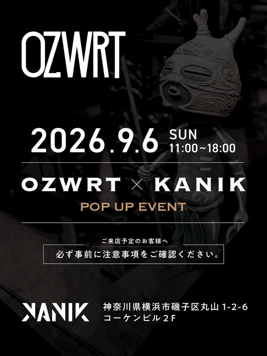 OZWRTとKANIKがPOPUPEVENT2026を開催、事前抽選と当日抽選による作品販売を実施