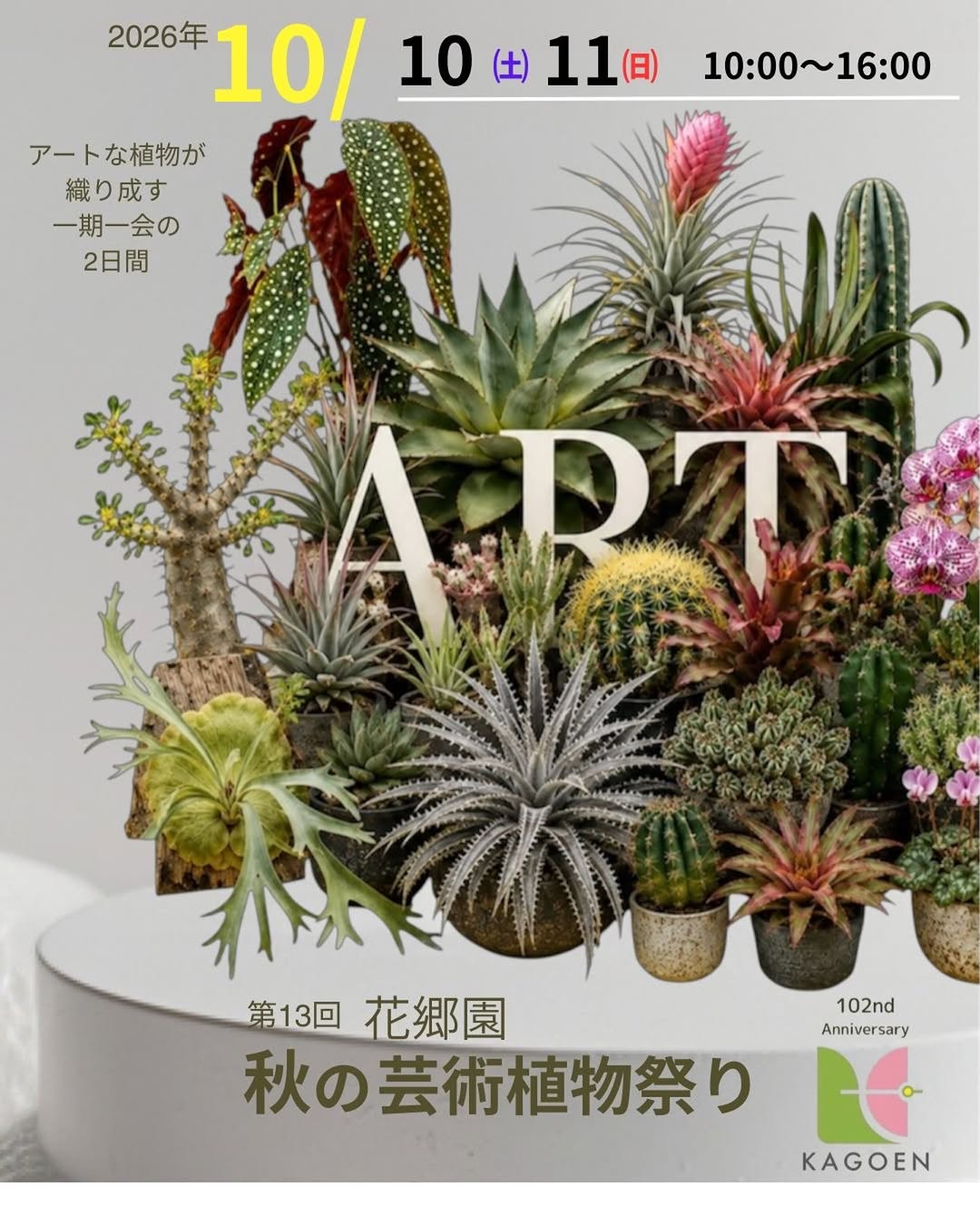 第13回花郷園秋の芸術植物祭りを10月開催、全国の植物生産者と匠が花郷園に集結
