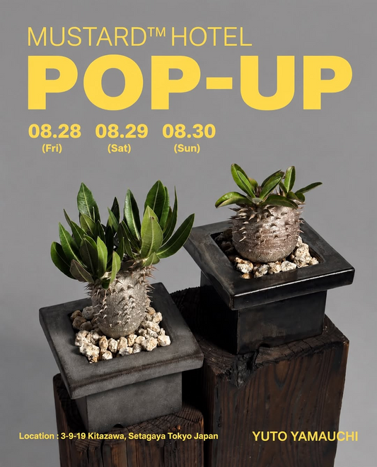 YUTO YAMAUCHIが新作メタリック角鉢を展示販売、MUSTARD HOTEL SHIMOKITAZAWAで2026年POP-UPを開催