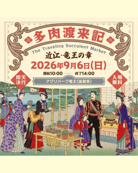 多肉渡来記近江・竜王の章2026が開催、苗や作品の出店者がアグリパーク竜王に集結