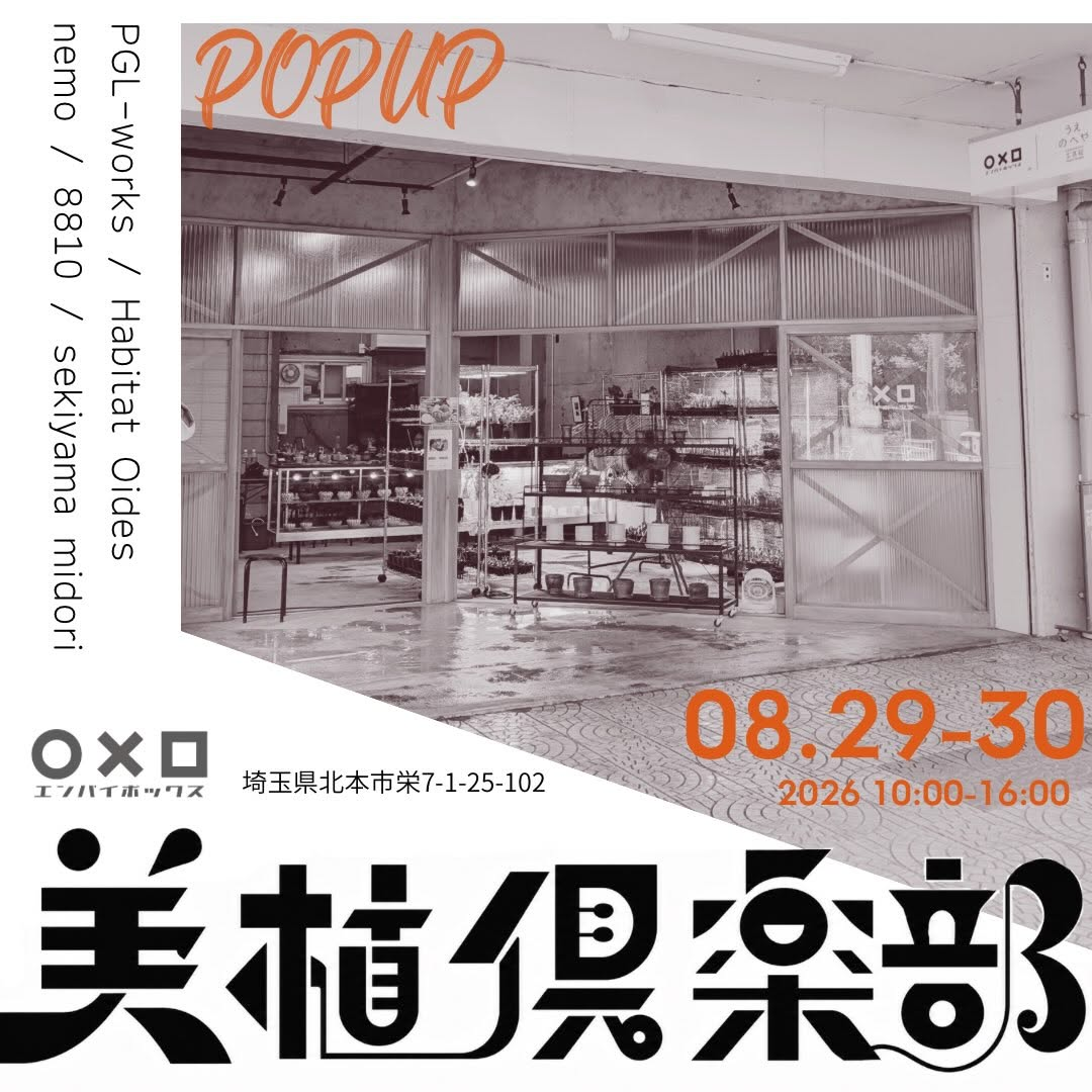 美植倶楽部POPUP EVENT2026が北本で開催、5組が植物や作品を持ち寄る2日間