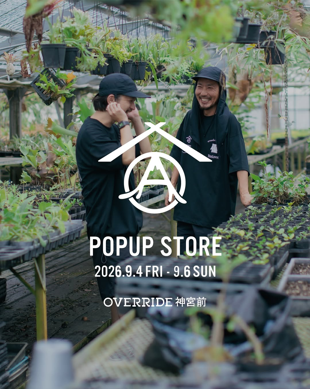 法花園 POP-UP STORE 2026がOVERRIDE神宮前で開催、限定帽子と植物販売にカスタム体験を実施