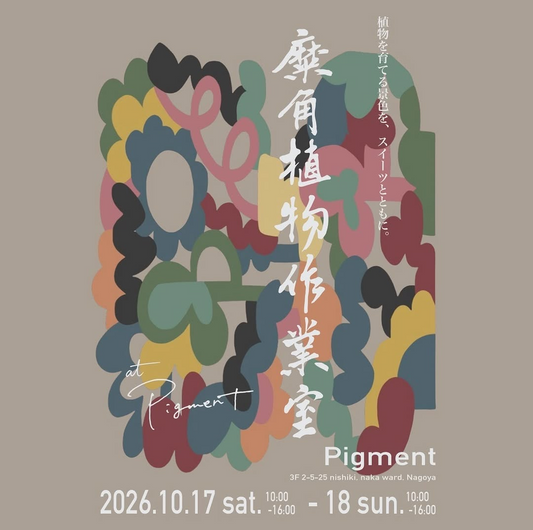 麋角植物作業室TOUR 2026が名古屋Pigmentで開催、ビカクシダ展示販売と板付け・胞子培養を予定