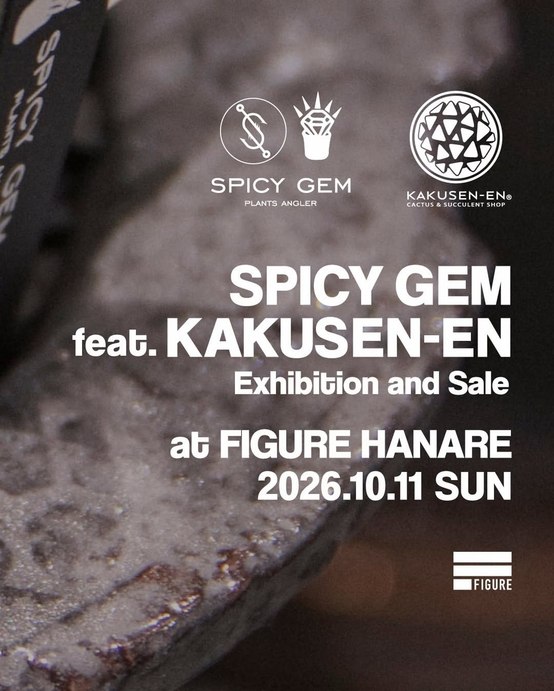 SPICY GEM feat. KAKUSEN-EN 2026がFIGURE HANAREで開催、鶴仙園と植物やグッズを販売