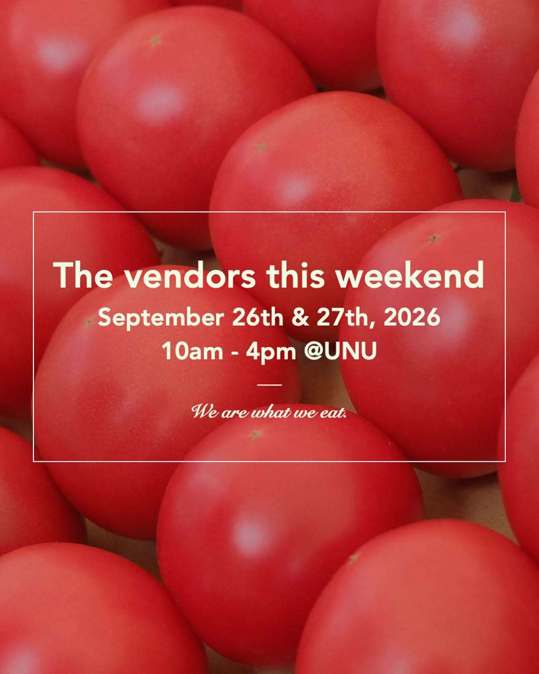 Farmers Market @ UNU 2026年9月26日・27日開催、農家や加工品販売とフードカートが国際連合大学前広場に出店