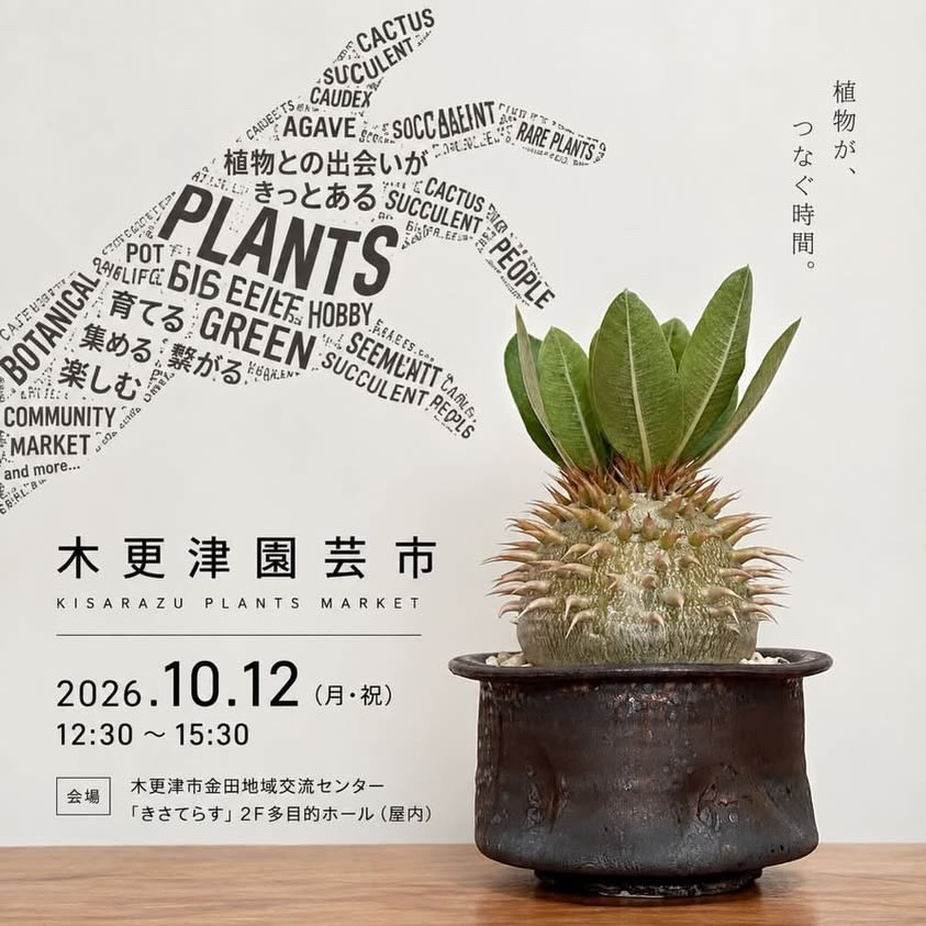 木更津園芸市2026を10月12日に屋内開催、植物と植物にまつわる品を扱う16組が出店