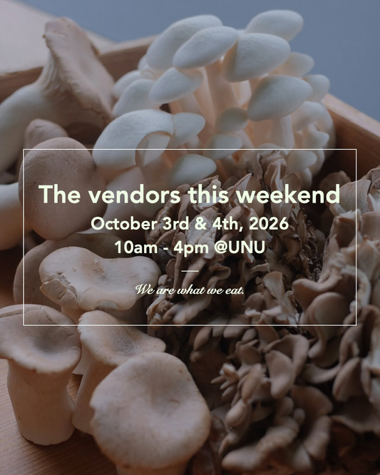 The vendors this weekendが10月3日・4日に@UNUで開催、農家やフードカートなどが出店